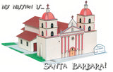 California Mission Santa Barbara T-Shirt