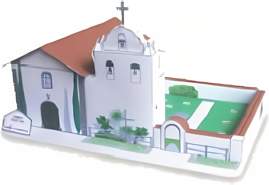 California Mission Santa Ines - Paper Model Project Kit