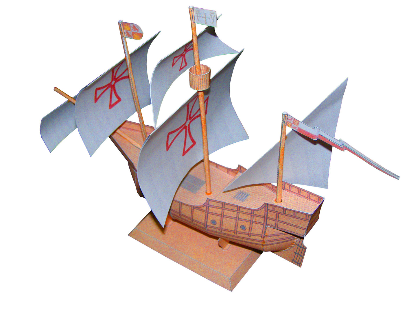 Christopher Columbus, Nina Pinta, Santa Maria - Paper Model Project Kit